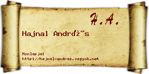 Hajnal András névjegykártya