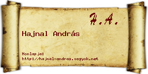 Hajnal András névjegykártya